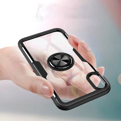Phone case with magnetic metal plate&finger ring holder