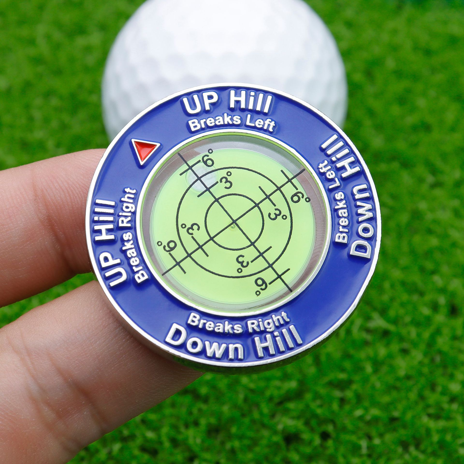 Leveling golf ball marker