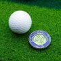 Leveling golf ball marker