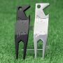 Bottle opener golf divot repair tool